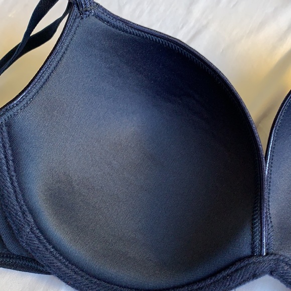 Navy Blue Velour Bra 36C - Picture 6 of 7